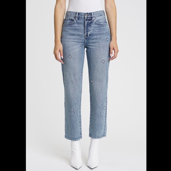 Anthropologie Denim - Pistola Charlie Embroidered Cropped Jeans